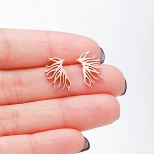 Elegant coral stainless steel Earrings. Please choose from available colors.